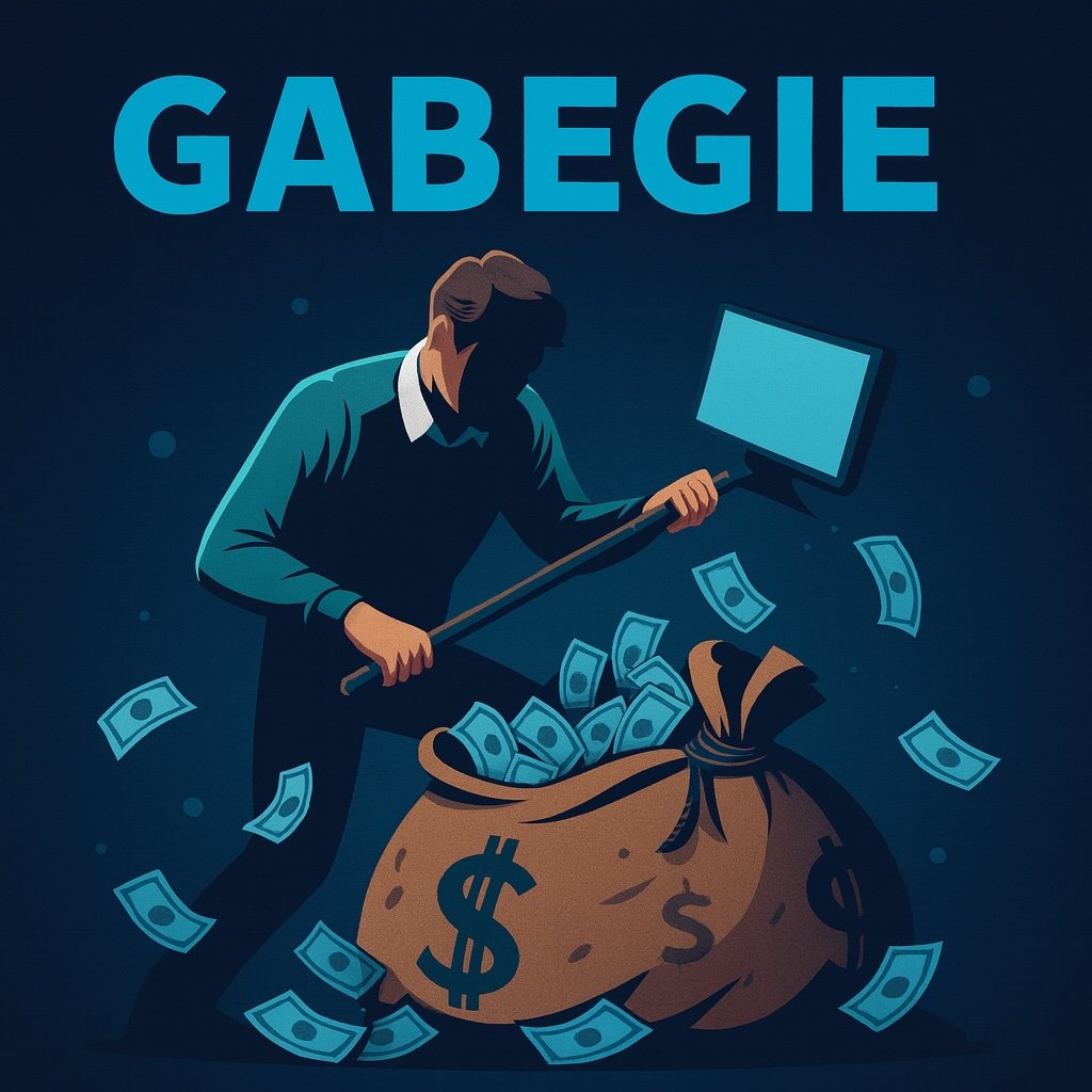 👉 Illustration d’un homme qui s’empare d’un sac d’argent, représentant la gabegie et le gaspillage des aides publiques destinées à l’intelligence artificielle.