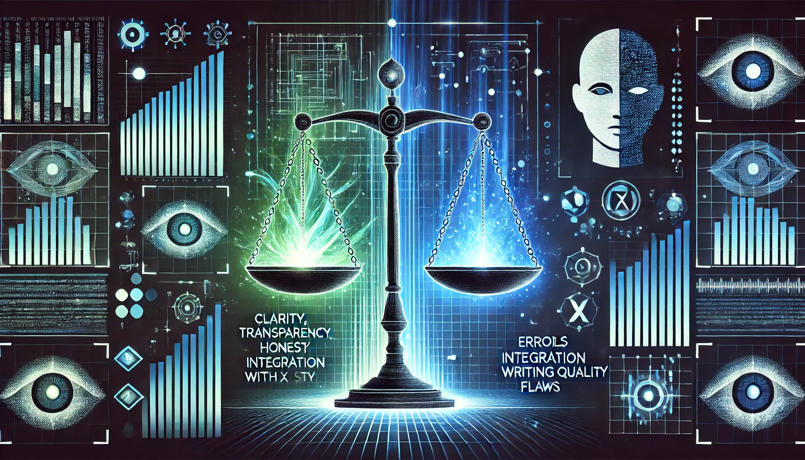 Analyse critique de Grok 4, intelligence artificielle d’Elon Musk et xAI, présentée à Tahiti. Illustration symbolique des points forts et des faiblesses de cette IA avancée.